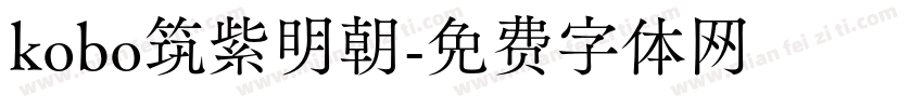 kobo筑紫明朝字体转换