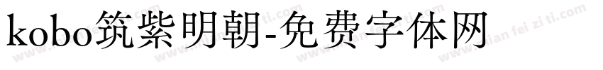 kobo筑紫明朝字体转换