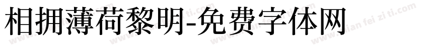 相拥薄荷黎明字体转换