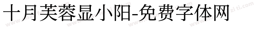 十月芙蓉显小阳字体转换