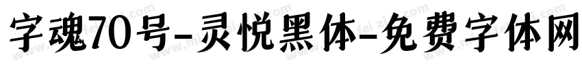 字魂70号-灵悦黑体字体转换