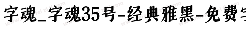 字魂_字魂35号-经典雅黑字体转换