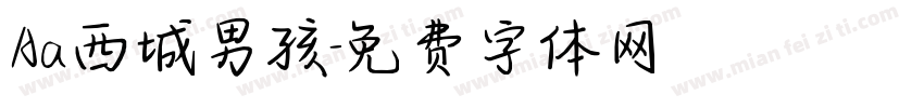 Aa西城男孩字体转换