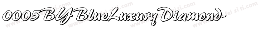 0005BYBlueLuxuryDiamond字体转换