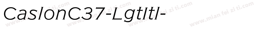 CaslonC37-LgtItl字体转换