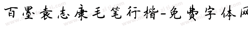 百墨袁志康毛笔行楷字体转换