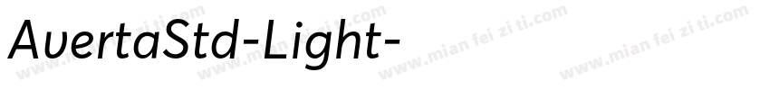 AvertaStd-Light字体转换