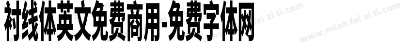 衬线体英文免费商用字体转换