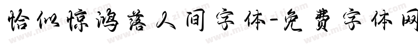 恰似惊鸿落人间字体字体转换
