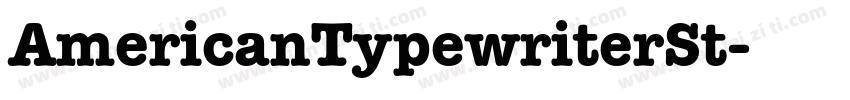 AmericanTypewriterSt字体转换