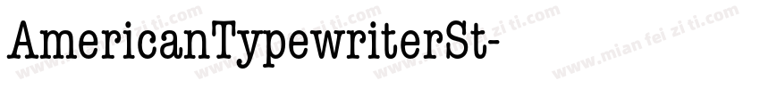 AmericanTypewriterSt字体转换