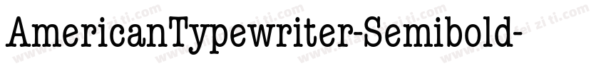AmericanTypewriter-Semibold字体转换
