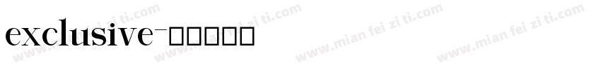exclusive字体转换