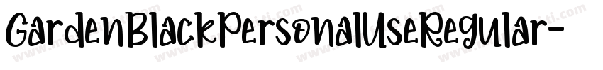 GardenBlackPersonalUseRegular-dY47字体转换