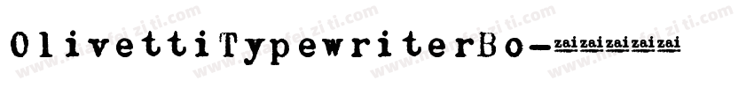 OlivettiTypewriterBo字体转换