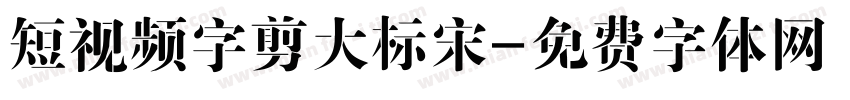 短视频字剪大标宋字体转换