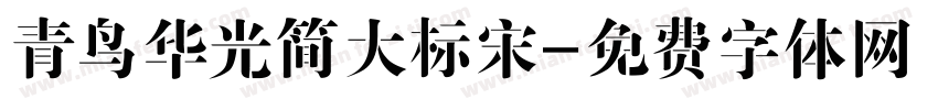 青鸟华光简大标宋字体转换