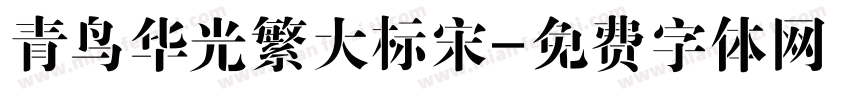 青鸟华光繁大标宋字体转换