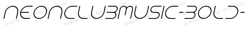 NEONCLUBMUSIC-Bold字体转换