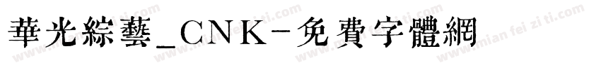 华光综艺_CNK字体转换