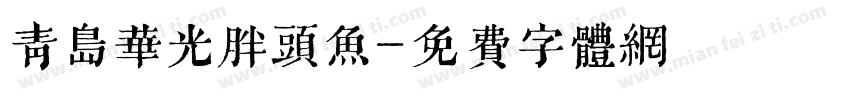 青岛华光胖头鱼字体转换