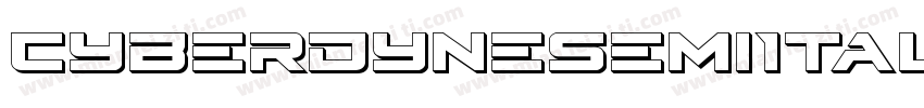 CyberdyneSemiItalic-vzVE字体转换
