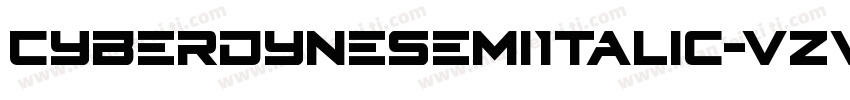 CyberdyneSemiItalic-vzVE字体转换