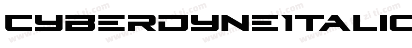 CyberdyneItalic-8pWg字体转换