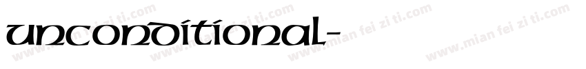 unconditional字体转换