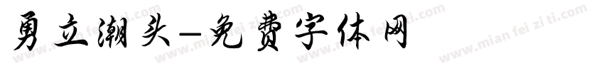 勇立潮头字体转换