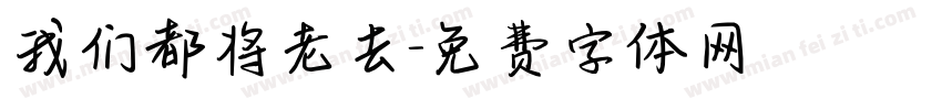 我们都将老去字体转换
