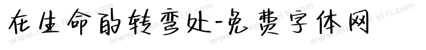 在生命的转弯处字体转换