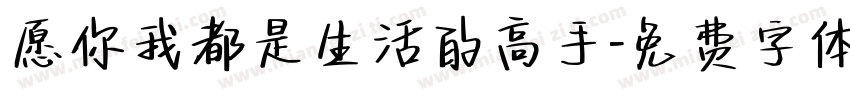 愿你我都是生活的高手字体转换
