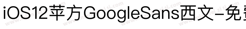 iOS12苹方GoogleSans西文字体转换