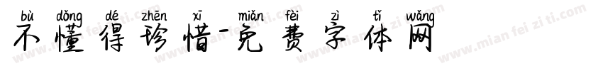 不懂得珍惜字体转换