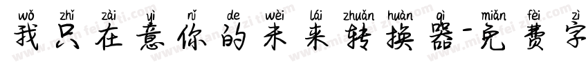 我只在意你的未来转换器字体转换