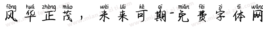 风华正茂，未来可期字体转换