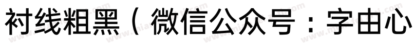 衬线粗黑（微信公众号：字由心雨）字体转换