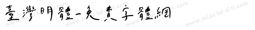 台湾明体字体转换