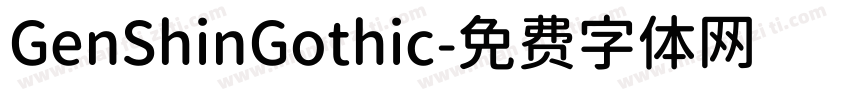 GenShinGothic字体转换