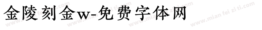 金陵刻金w字体转换
