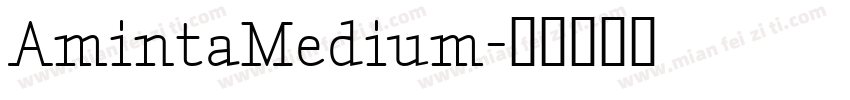 AmintaMedium字体转换