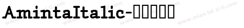 AmintaItalic字体转换