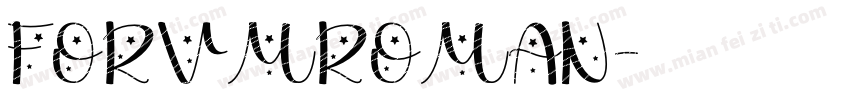 FORVMROMAN字体转换