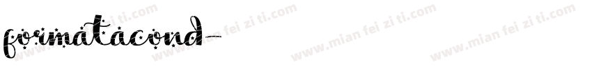 formatacond字体转换