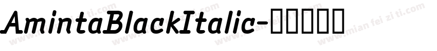 AmintaBlackItalic字体转换