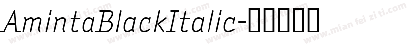 AmintaBlackItalic字体转换