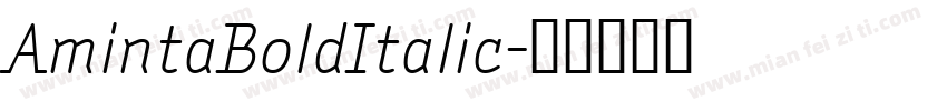 AmintaBoldItalic字体转换