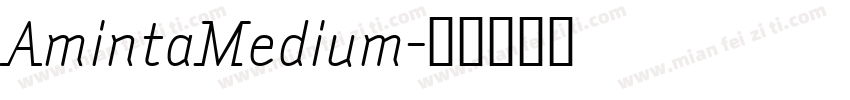 AmintaMedium字体转换