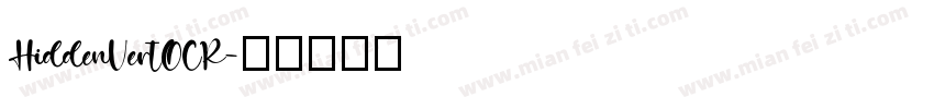 HiddenVertOCR字体转换
